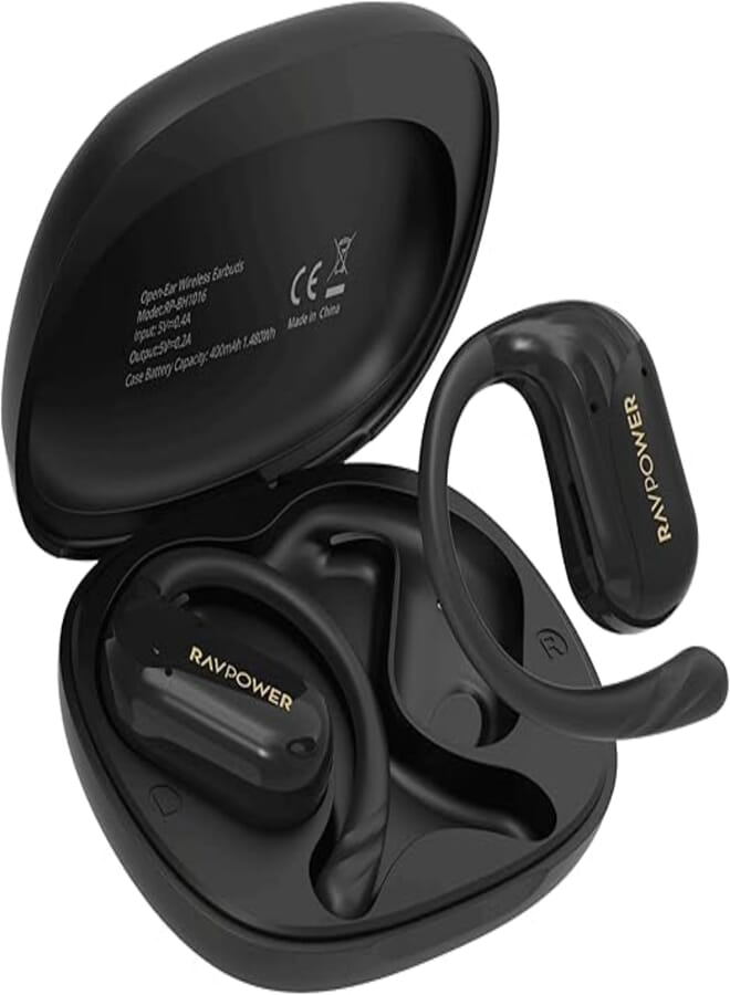 RAVPower RP-BH1016 Wireless Bluetooth Earbuds OWS HD Sound Sports Headphones Black |18 Months Warranty